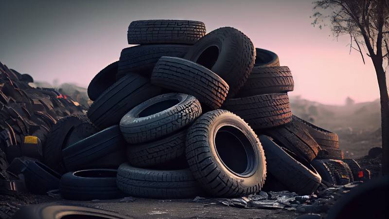 Stacked tires